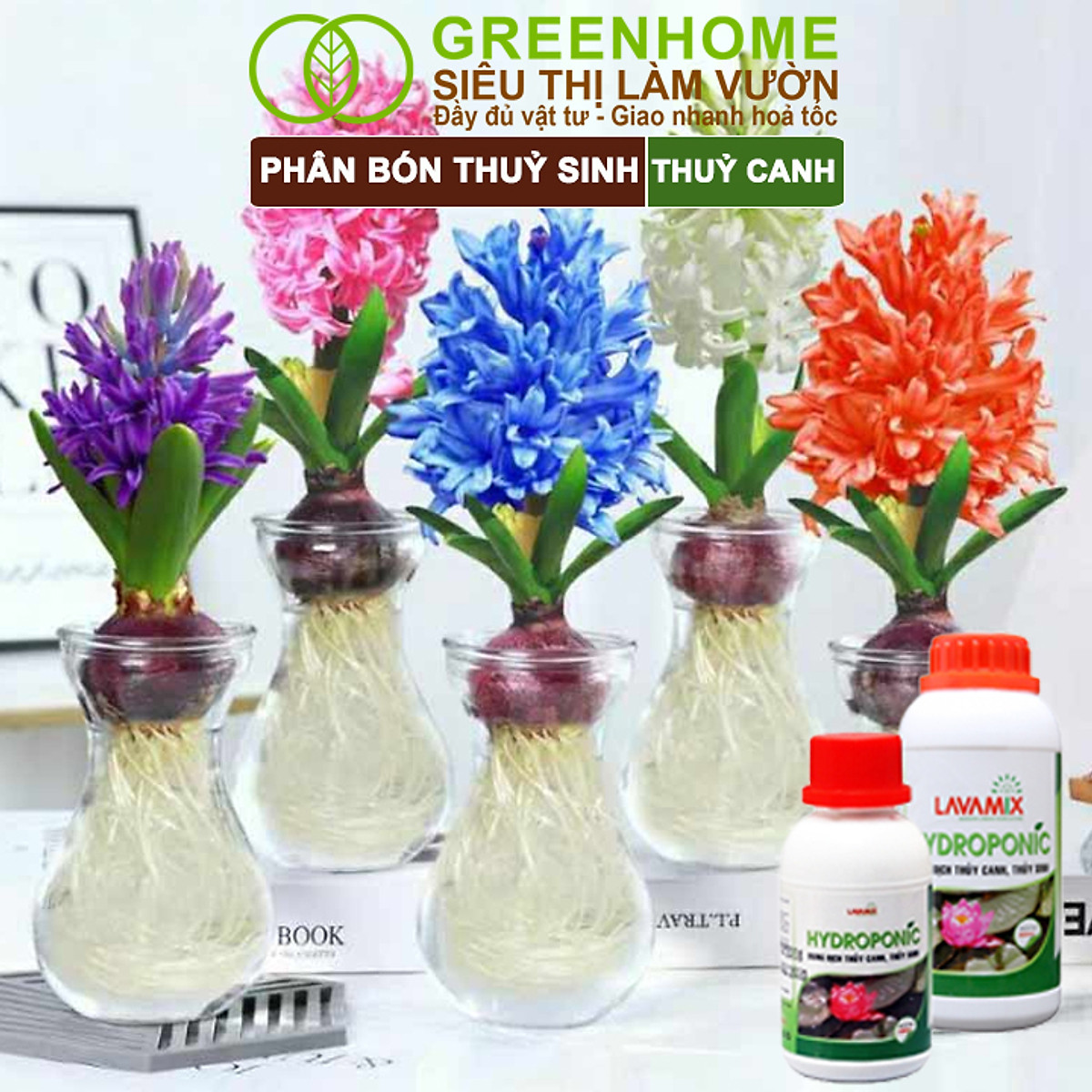 Dung Dịch Thủy Canh Greenhome, Lavamix, Phân Bón Cây Thuỷ Sinh, Hoa Sen, An Toàn Cho Cá, Tép Cảnh