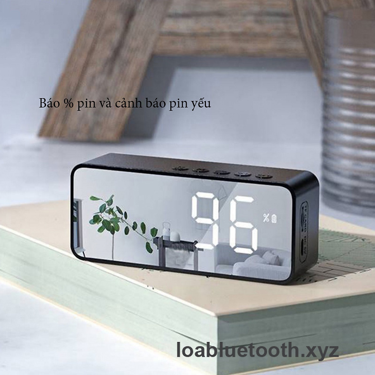 Loa bluetooth mini JM03 giá rẻ, bass mạnh, led hiển thị giờ kèm ...