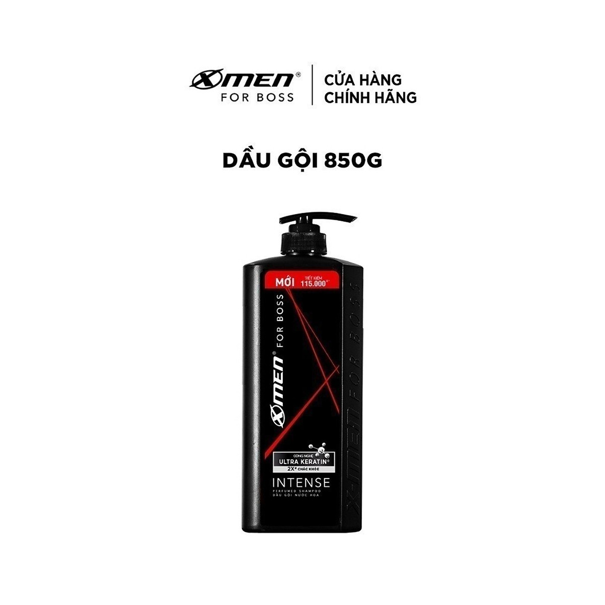 Dầu gội nước hoa X-Men For Boss 850g Intense/Legend - Hương nước hoa châu Âu