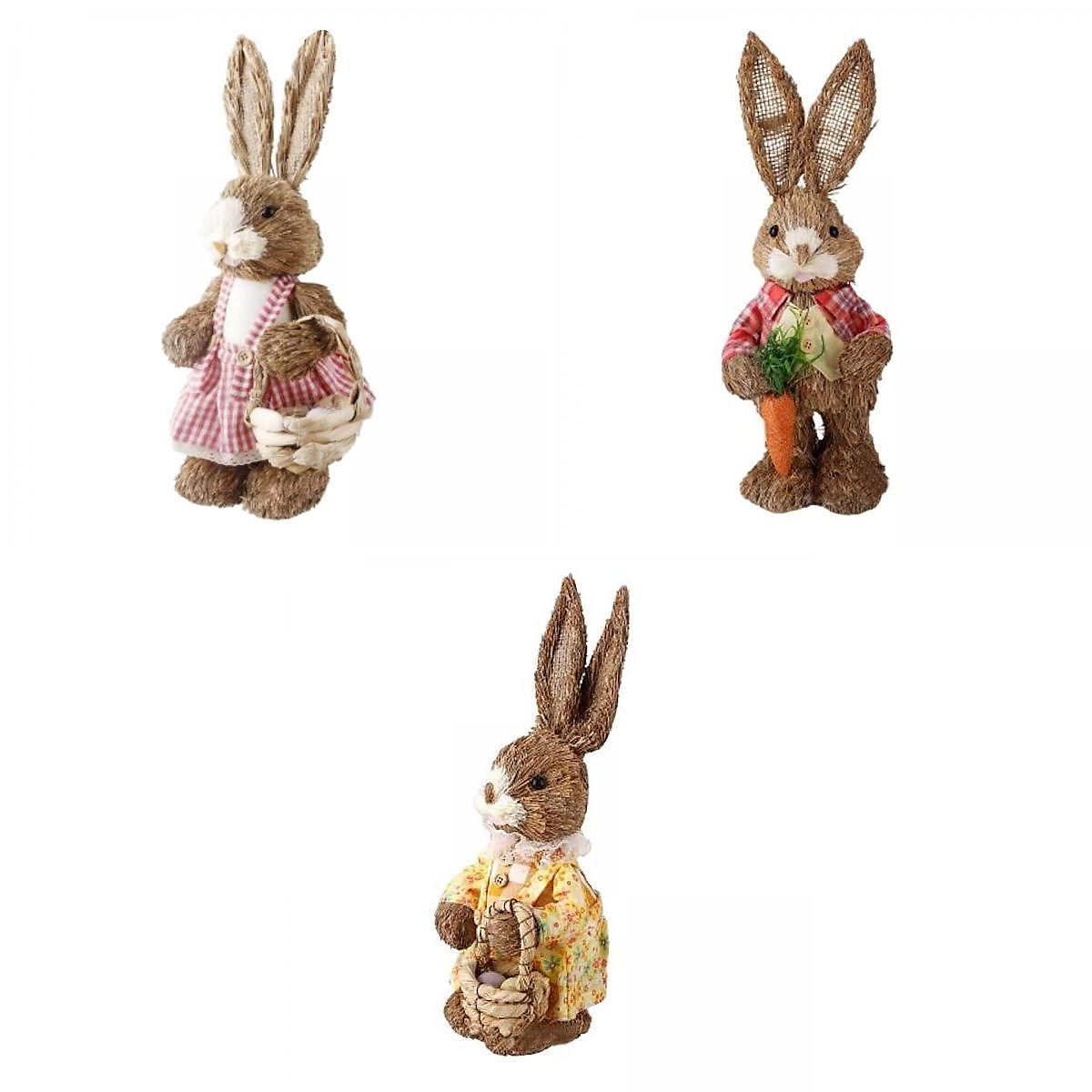 3/Set Lovely Spring Easter Bunny Animals Statues Collectible Home Garden Ornament Housewarming Toys 3/Set Lovely Spring Easter Bunny Animals Statues Collectible Home Garden Ornament Housewarming Toys