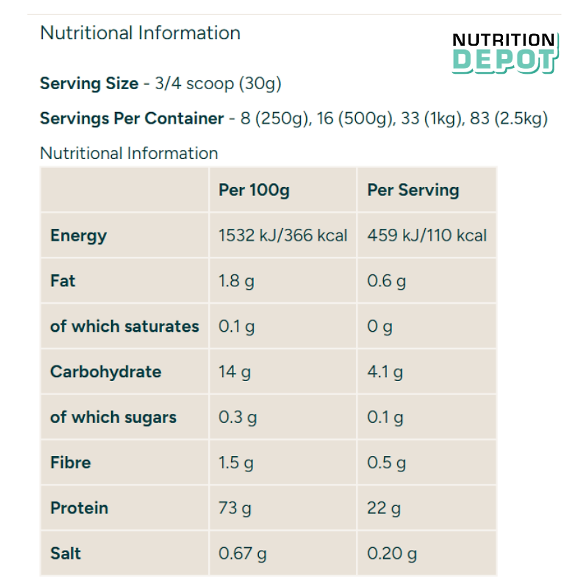 Sữa bổ sung đạm dành cho người ăn chay Vegan Blend Protein 2.5kg - Nutrition Depot
