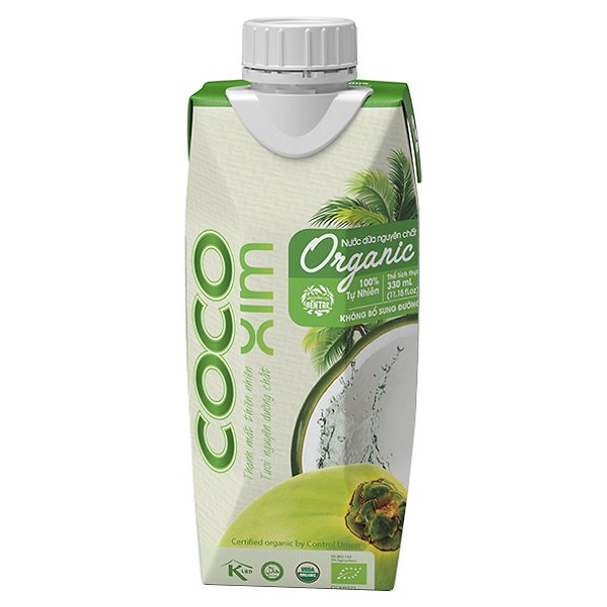 Thùng 12 Hộp Nước Dừa Cocoxim Organic (330ml x12 Hộp)