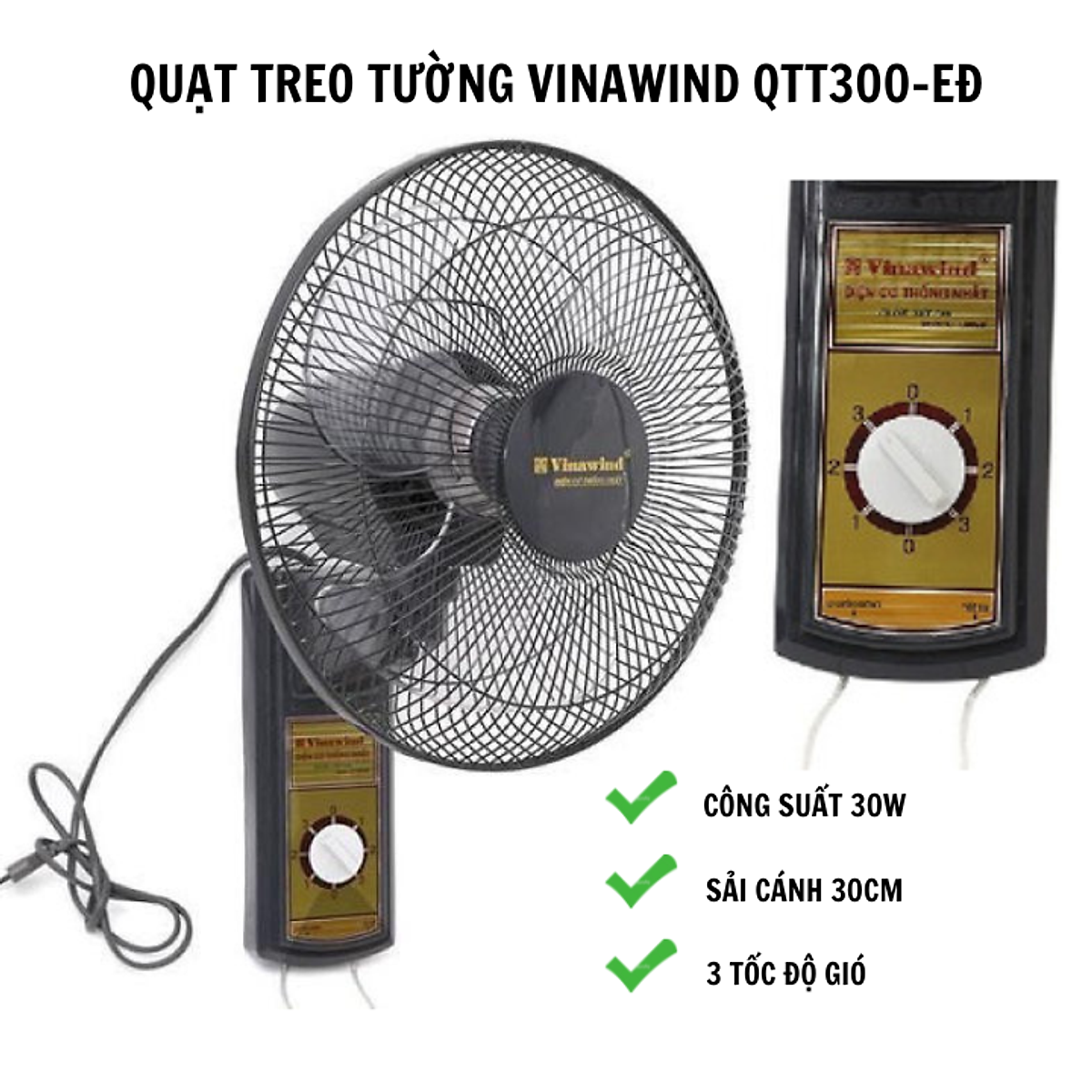 Mua Quạt treo tường Sothing Vinawind QTT300-EĐ sải cánh 300mm- Hàng chính  hãng tại SOTHING Xiangwu Official store | Tiki