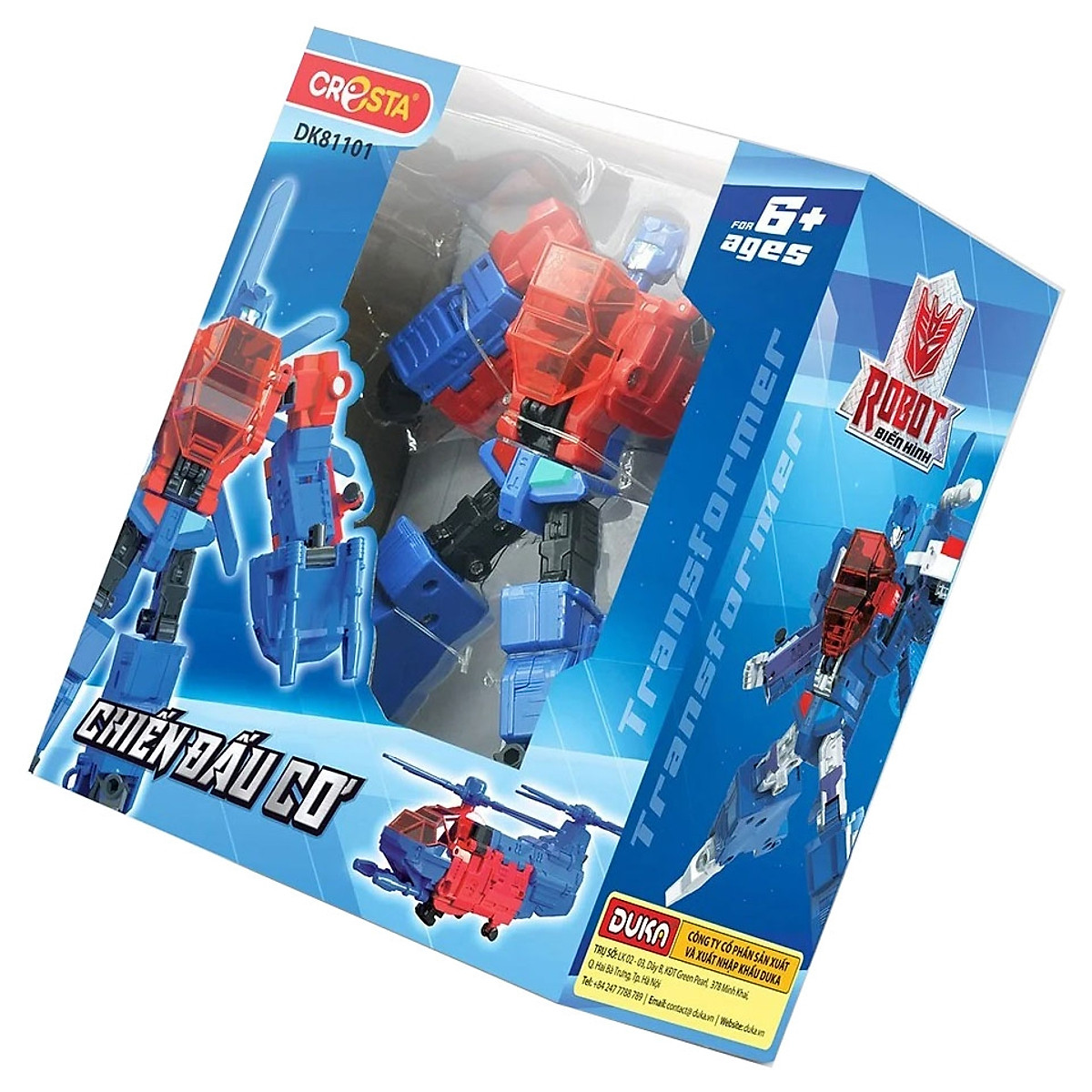 Đồ chơi trẻ em: Lắp ghép, xếp hình Robot biến hình transformer chiến đấu cơ DK 81101. Kiểu dáng, màu sắc ngẫu nhiên.
