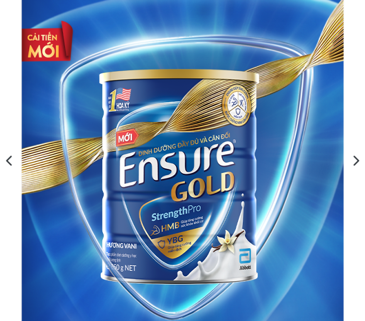 Thực Phẩm Dinh Dưỡng Y Học: Ensure Gold Vani 850g