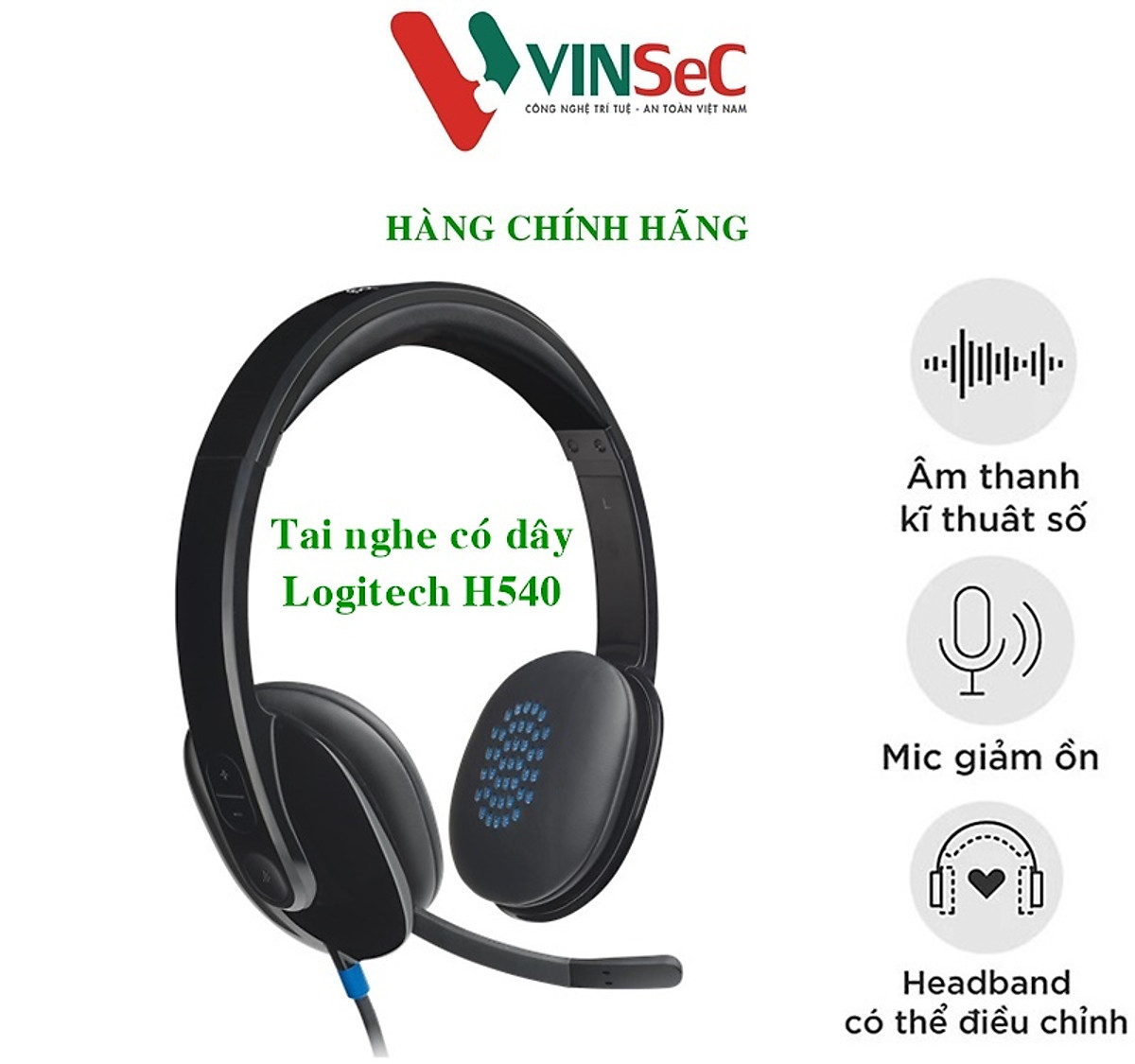 Tai nghe có dây Logitech H540 - Hàng chính hãng