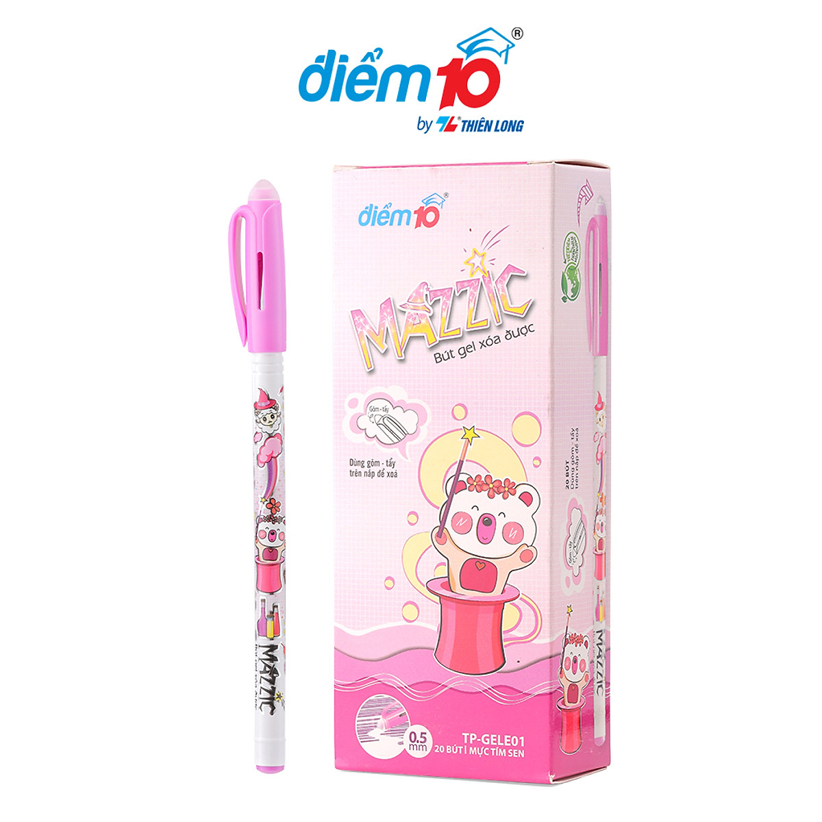 Bộ 10 Bút Gel Điểm 10 xóa được TP-GELE01