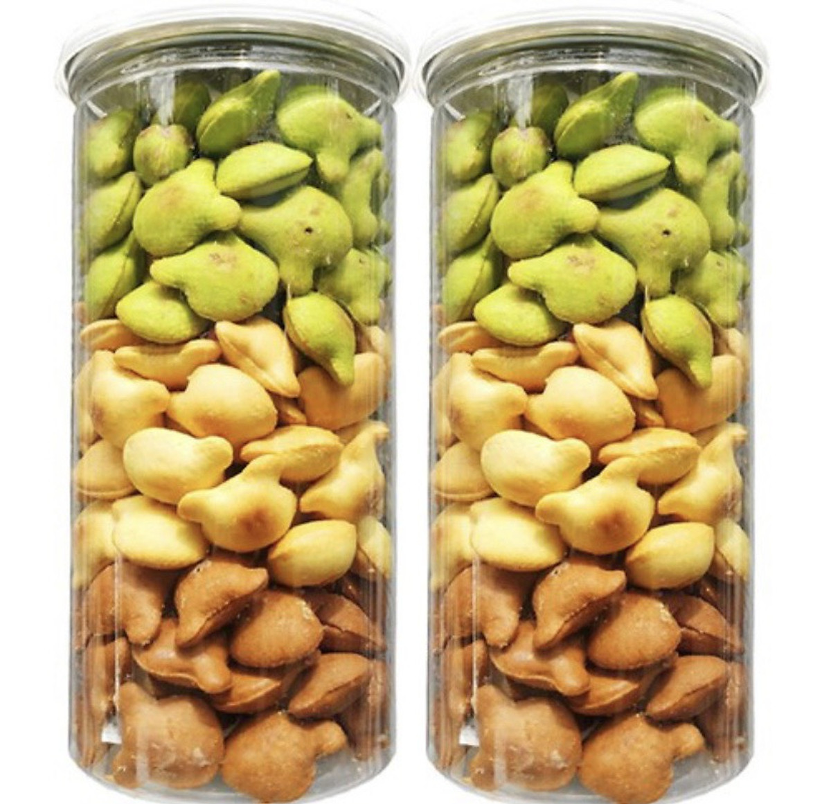 BÁNH GẤU NHÂN KEM 3 MÀU MÓN NGON TUỔI THƠ - HŨ 420G