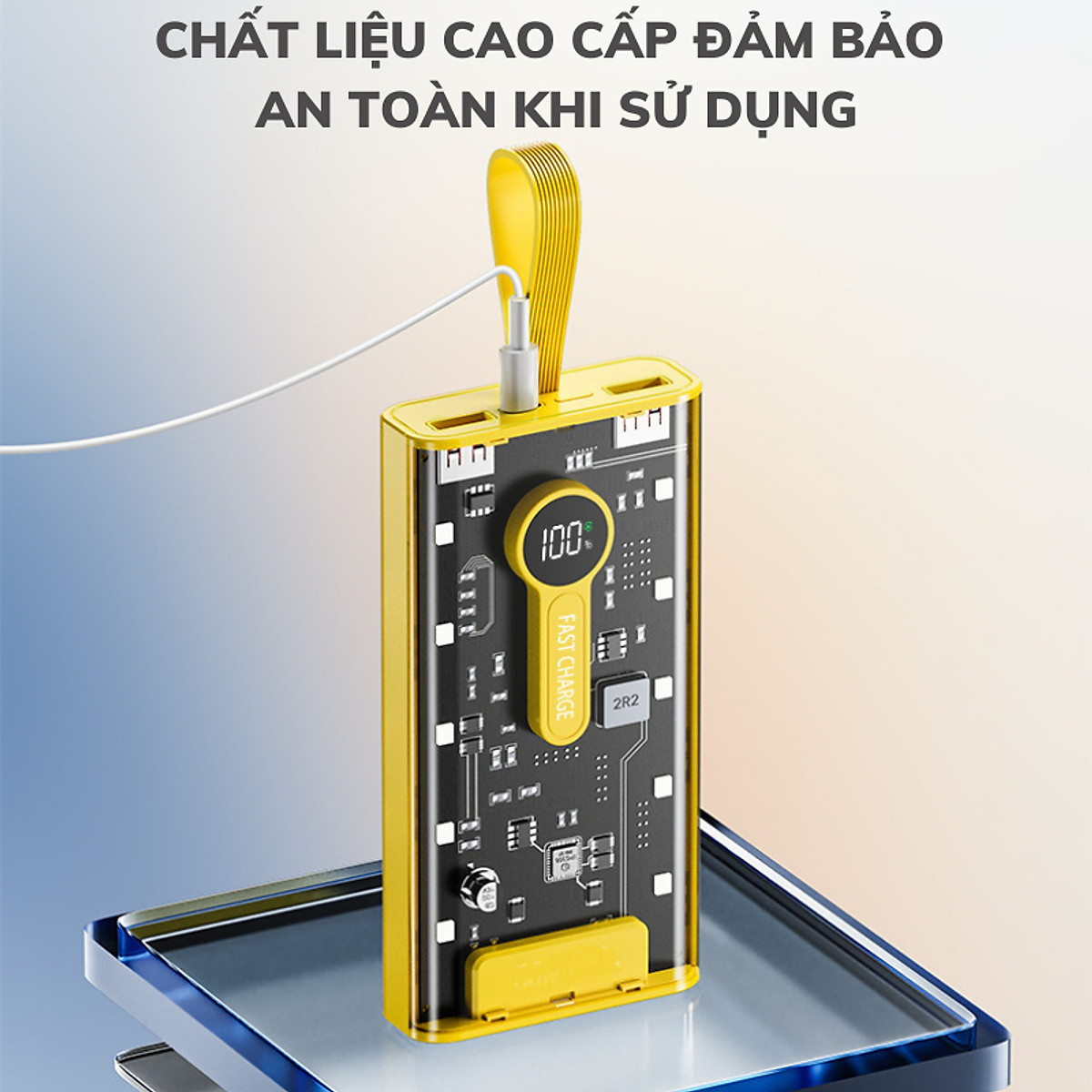 Sạc Dự Phòng 20000mAh - 66W Siêu nhanh sạc nạp dùng bộ vi mạch thế hệ mới - Hàng nhập khẩu