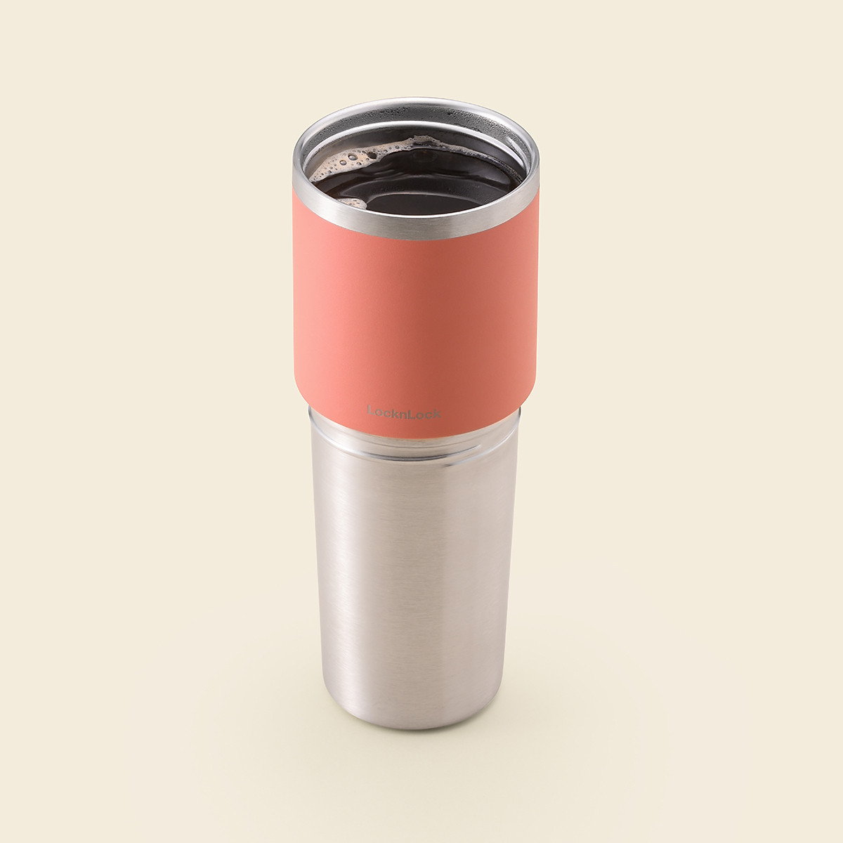 Bình giữ nhiệt Slo 2in1 with tumbler LocknLock LHC4332 (Bình giữ nhiệt và cốc nhựa) 600ml