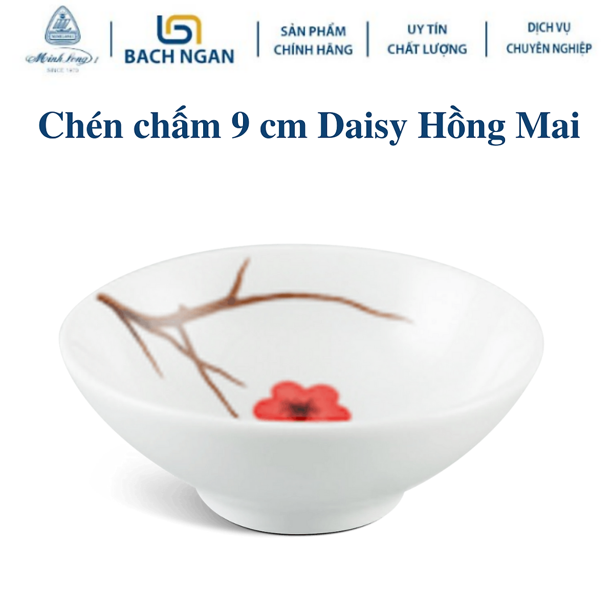 Chén chấm Minh Long 9 cm Daisy Hồng Mai Bằng sứ, Hàng Đẹp, Cao Cấp ...