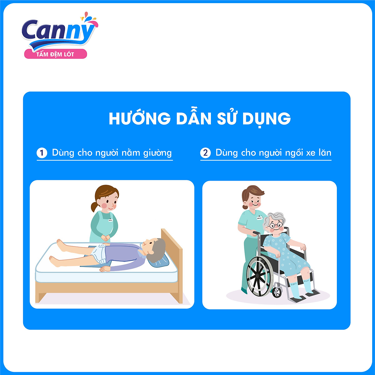 Combo 3 Tấm Đệm Lót Người Lớn Canny Siêu Mềm Mại, Siêu Thấm, Kháng Khuẩn 45x70cm (10 miếng)