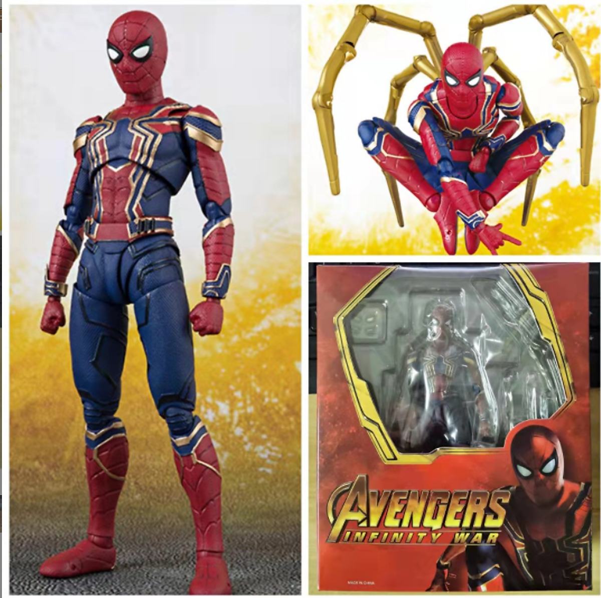 Mô hình khớp người nhện Iron Spider Man 15cm - Mô hình nhân vật