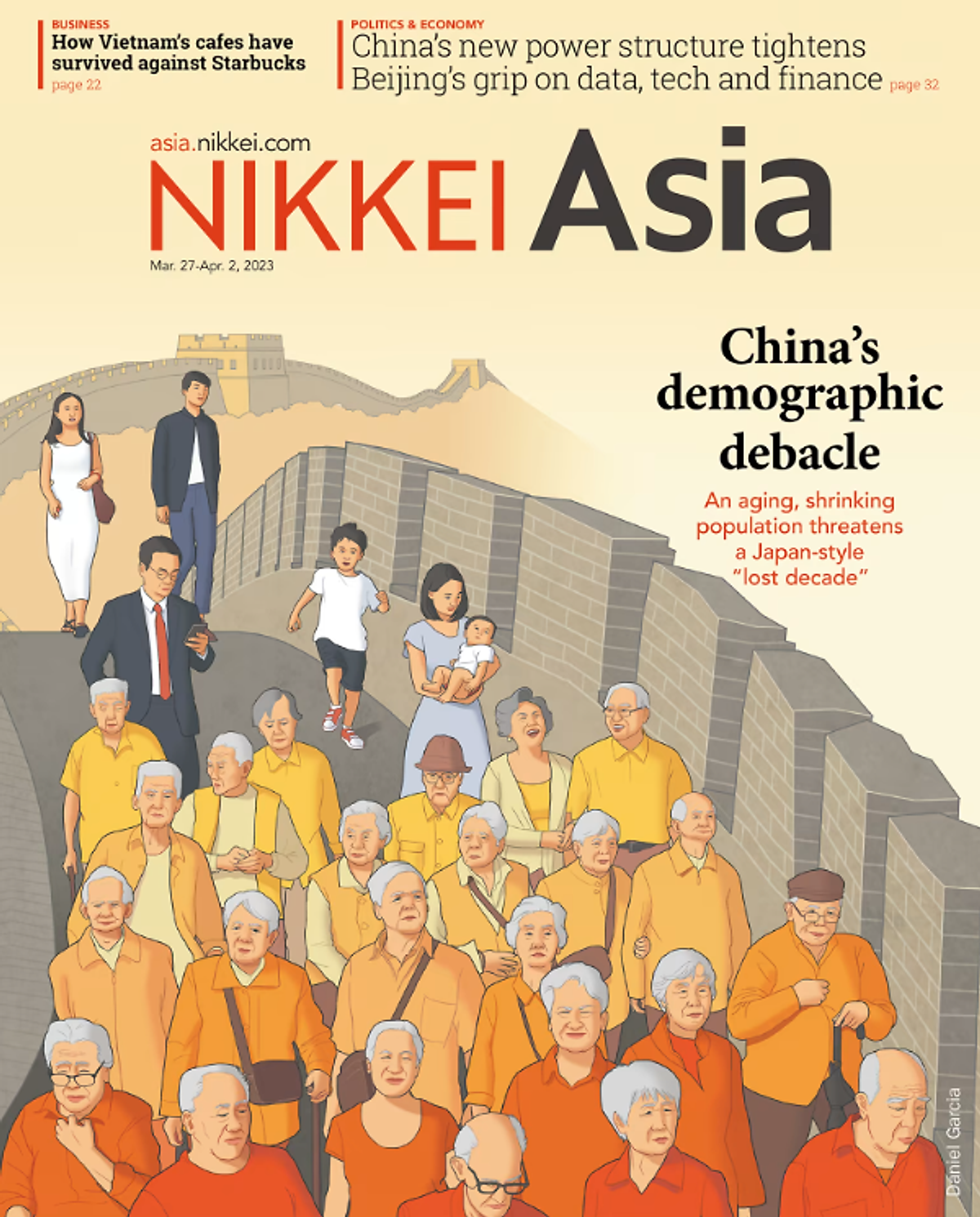 Tạp chí Tiếng Anh - Nikkei Asia 2023: kỳ 13: CHINA'S DEMOGRAPHIC DEBACLE - 13.23 tạp chí kinh tế nước ngoài, nhập khẩu từ Singapore