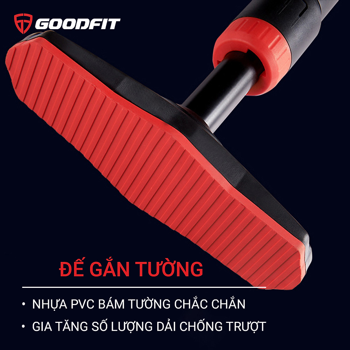 Thanh xà đơn gắn cửa, xà đơn treo tường GoodFit chịu lực 200kg, chốt khóa an toàn chông trượt tập luyện tại nhà GF201PU