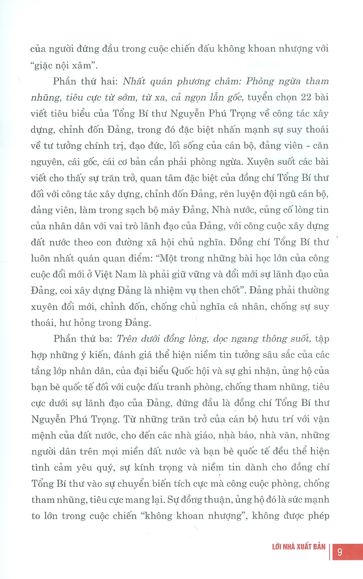 (Bìa cứng) KIÊN QUYẾT, KIÊN TRÌ ĐẤU TRANH PHÒNG, CHỐNG TH A M NH Ũ NG, T IÊ U C Ự C, GÓP PHẦN XÂY DỰNG Đ Ả NG VÀ NHÀ NƯỚC TA NGÀY CÀNG TRONG SẠCH, VỮNG MẠNH – Nguyễn Phú Trọng – NXB Chính trị Quốc gia Sự thật 