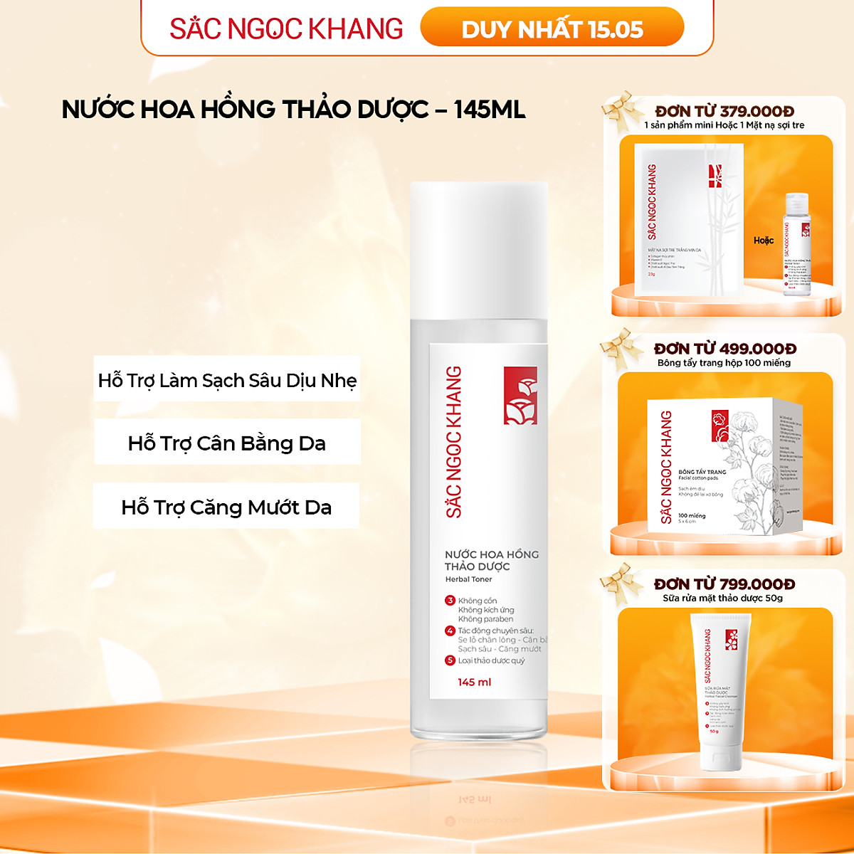 Nước Hoa Hồng Sắc Ngọc Khang MNH01 (145ml)