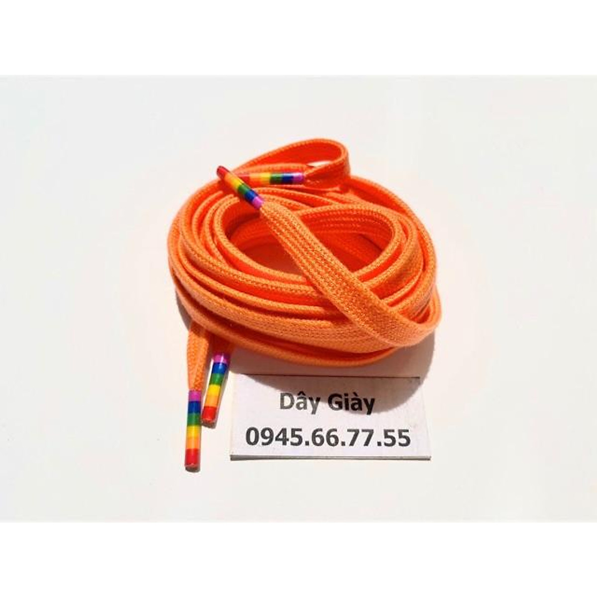 Dây giày màu vàng cam 1m4