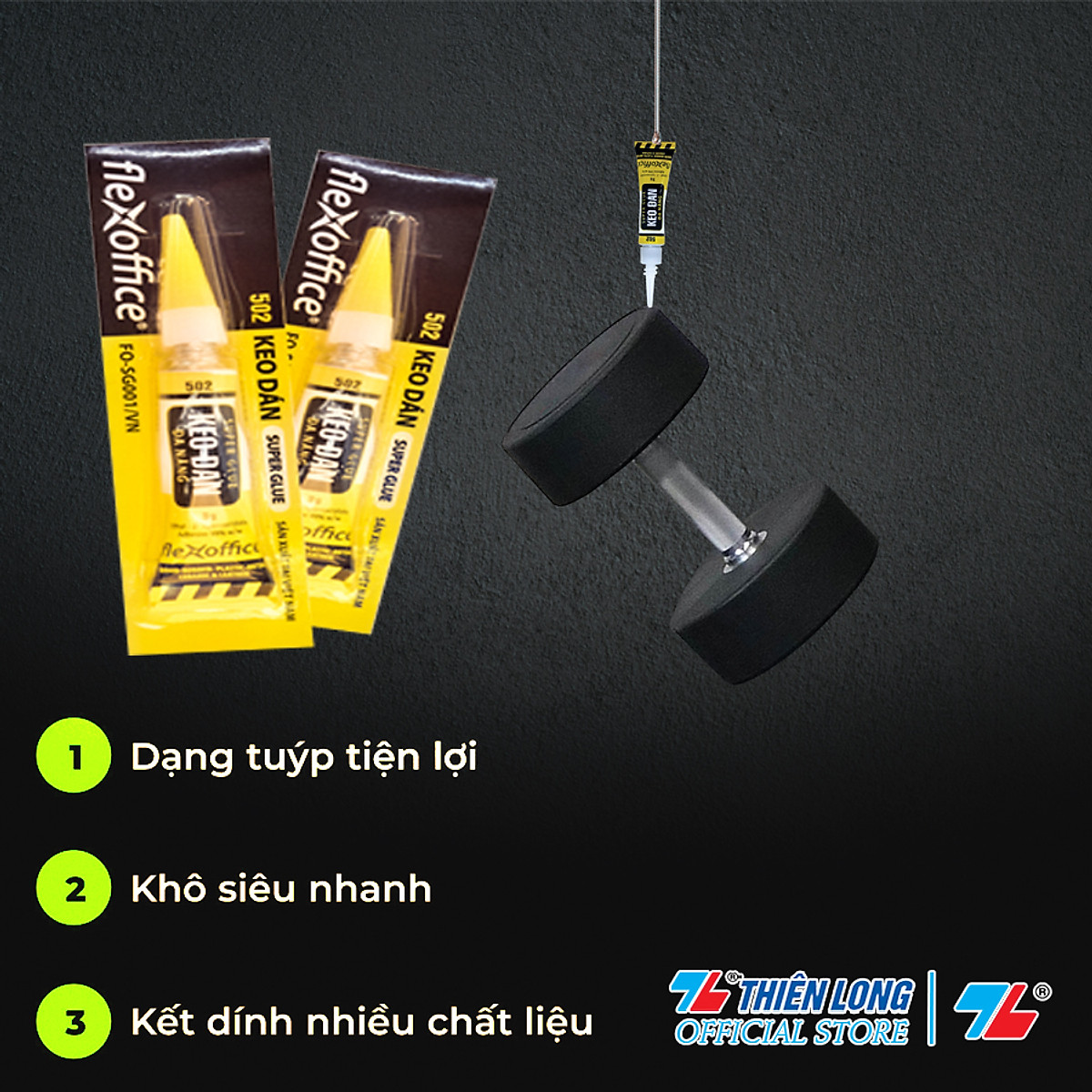 Combo 10 Keo đa năng 502 Thiên Long Flexoffice FO-SG001/VN - Siêu dính