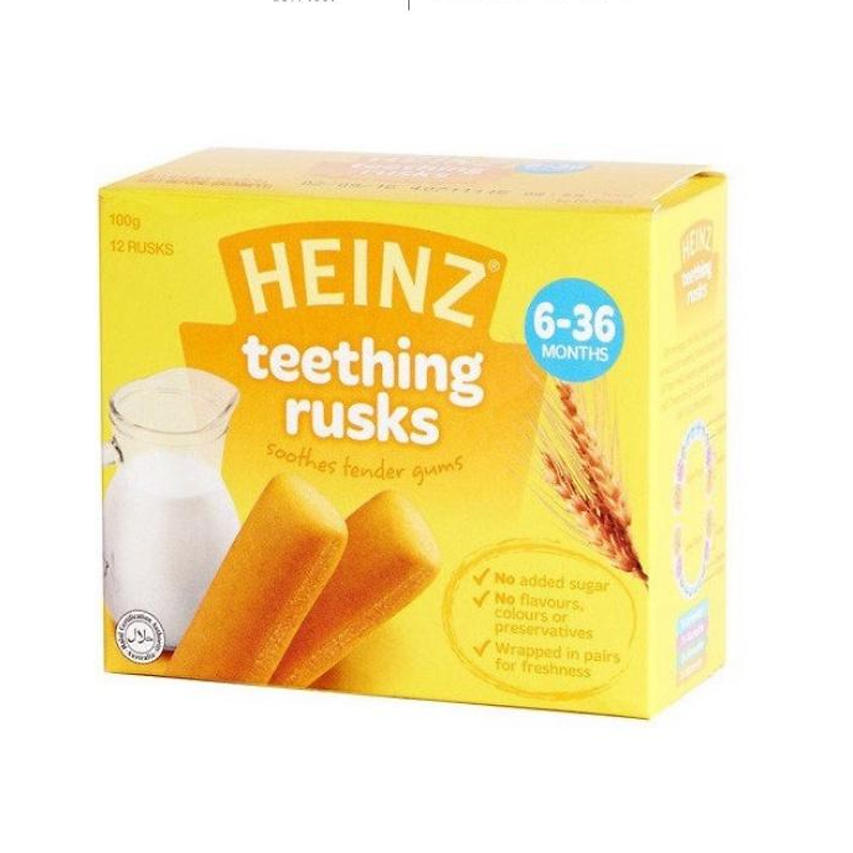 Bánh gặm cho bé giai đoạn mọc răng Heinz Teething Rusks 100g Thực phẩm cho trẻ em