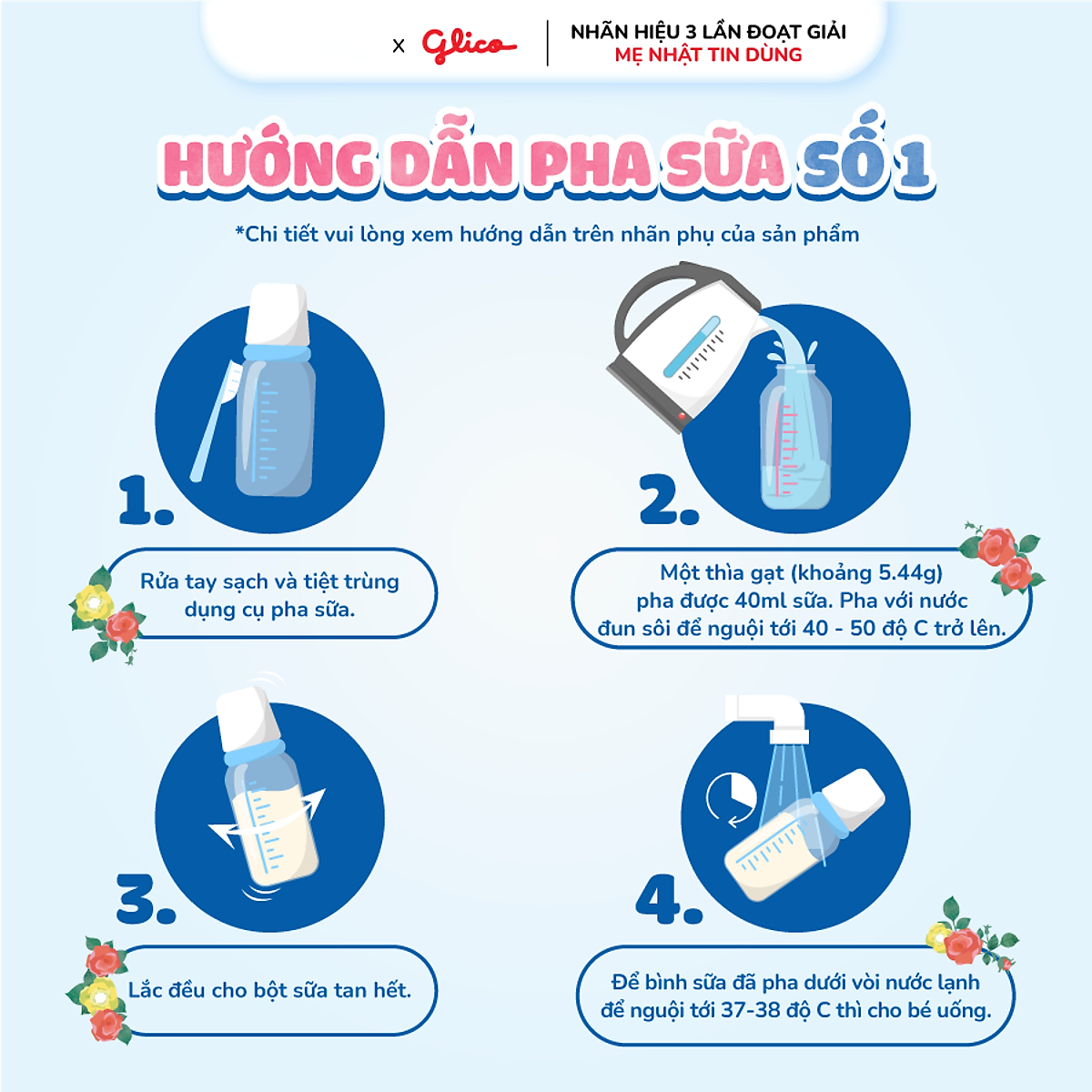 Sữa Bột Glico Icreo Grow-Up Cho Bé 1-3 Tuổi (2x820g/Lon)