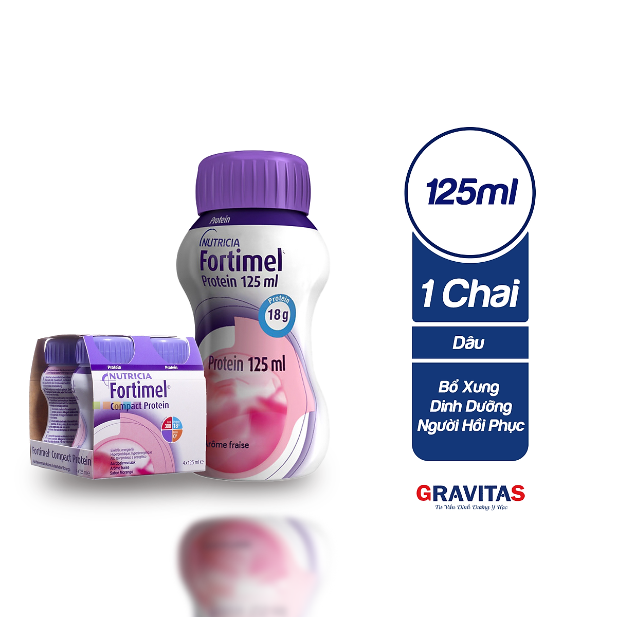 Sữa Nước Fortimel Vị Dâu Chính Hãng Ollin