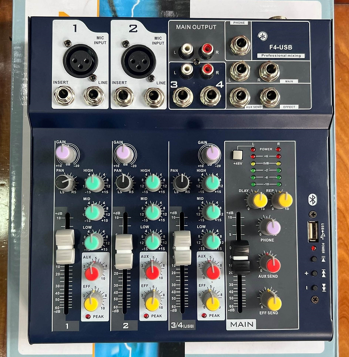 Bàn Mixer YAMAHA F4USB Có Bluetooth, USB.. Phù hợp mọi loại dàn hát