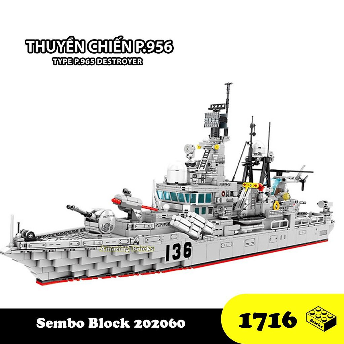 Mô Hình Kim Loại Lắp Ráp 3D Piececool Thiết Giáp Hạm Yamato Battleship   MP462  ArtPuzzlevn