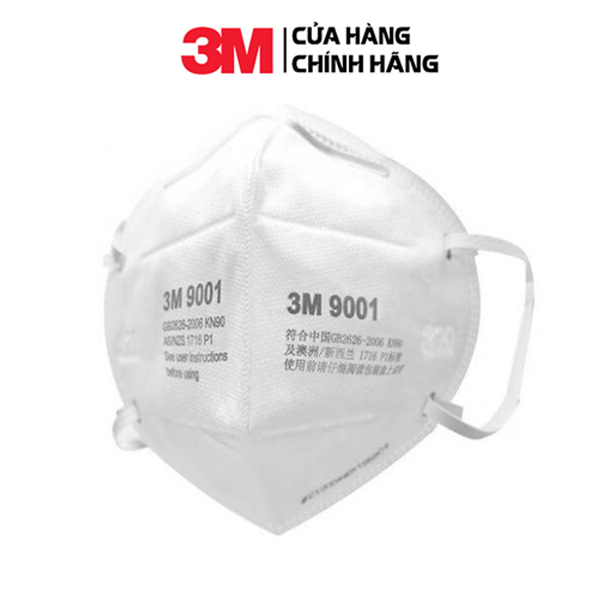 ( 10 cái) Khẩu Trang 3M 9001 Lọc 90% Bụi Mịn PM2.5 & Khí Thải Chuẩn N90