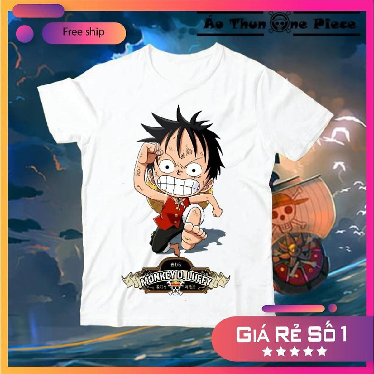 Mua - ️️Áo Thun In Hình Monkey D. Luffy Chibi Kèm Logo One - One Piece chibi 3D: Bạn muốn sở hữu một chiếc áo thun độc đáo và cá tính của Luffy trong bộ truyện One Piece? Áo thun in hình Monkey D. Luffy chibi kèm logo One Piece chính là điều mà bạn đang tìm kiếm. Với chất liệu và thiết kế tinh tế, áo thun sẽ mang đến sự thoải mái và phong cách cho bạn.