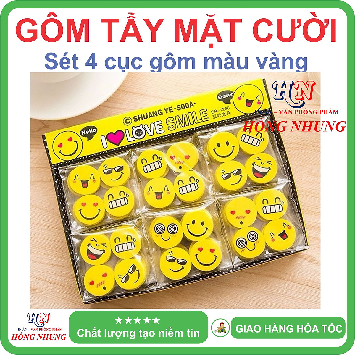 Mua [SÉT] COMBO 4 Cục Gôm Tẩy Hình Mặt Cười - Màu Sắc Dễ Thương ...