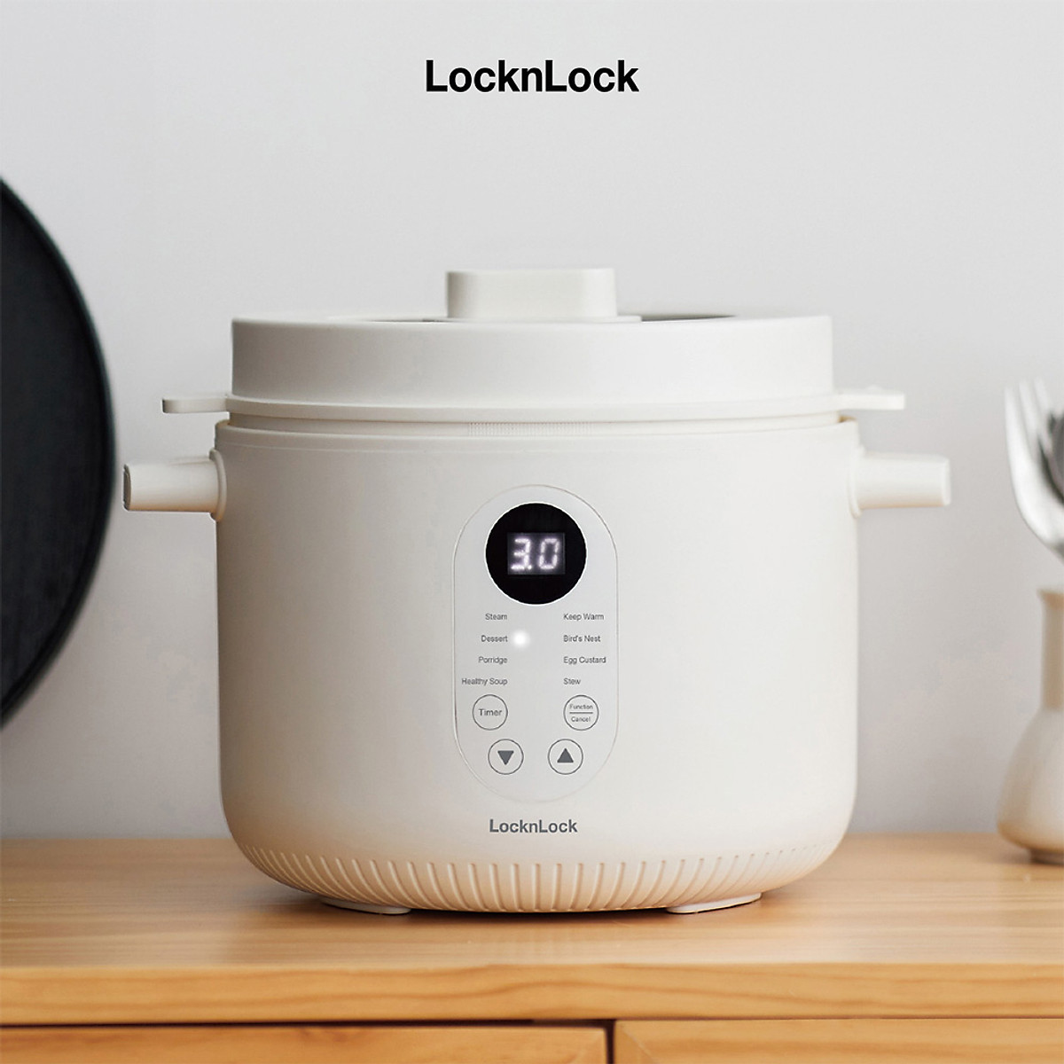 Nồi nấu chậm đa năng Locknlock EJP164IVY - Multi function slow cooker 220V, 50Hz, 350W - Dung tích 2.5L - Hàng chính hãng
