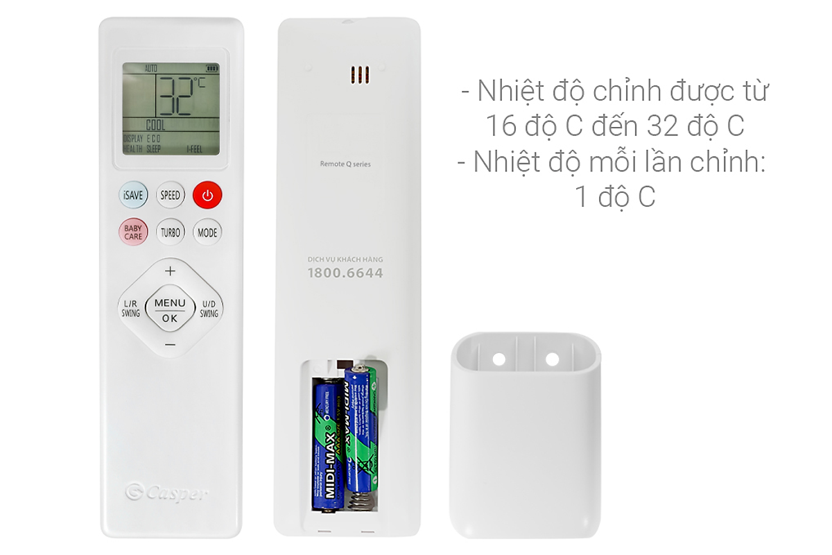 Máy lạnh Casper Inverter 1 HP QC-09IS36 - Hàng chính hãng - Giao HCM và 1 số tỉnh thành