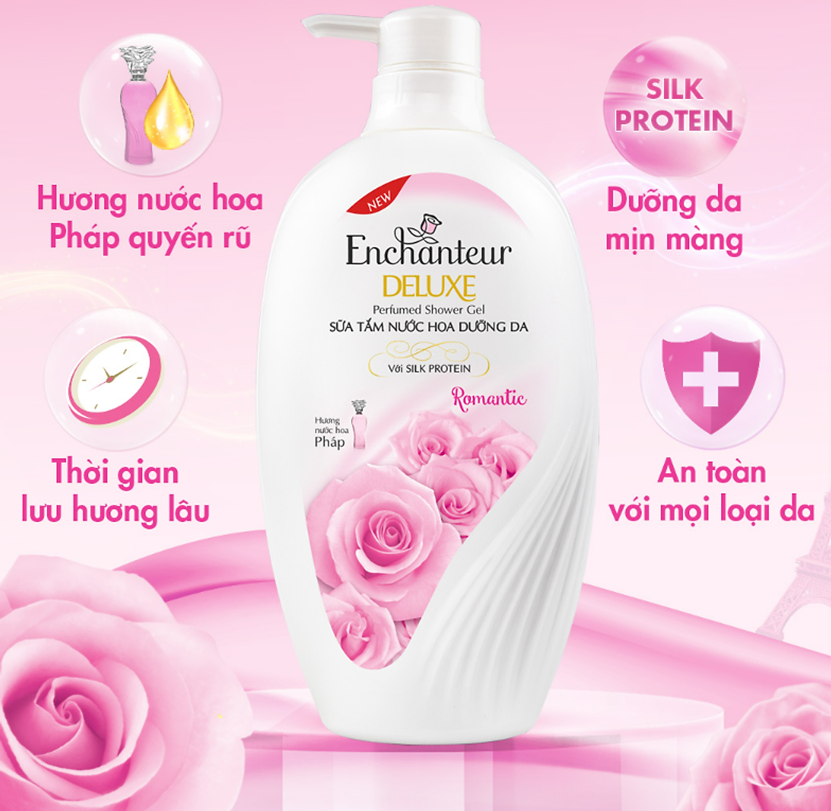 Sữa Tắm Nước Hoa Enchanteur Romantic 650g
