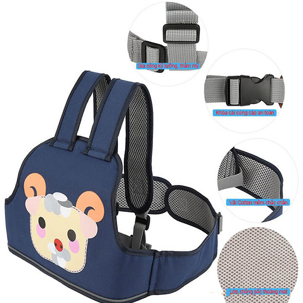 Đai Xe Máy Bảo Vệ An Toàn Cho Bé 1-10 Tuổi, Bé Ngồi Trước Hay Sau Đều Sử Dụng Được - Giao Ngẫu Nhiên