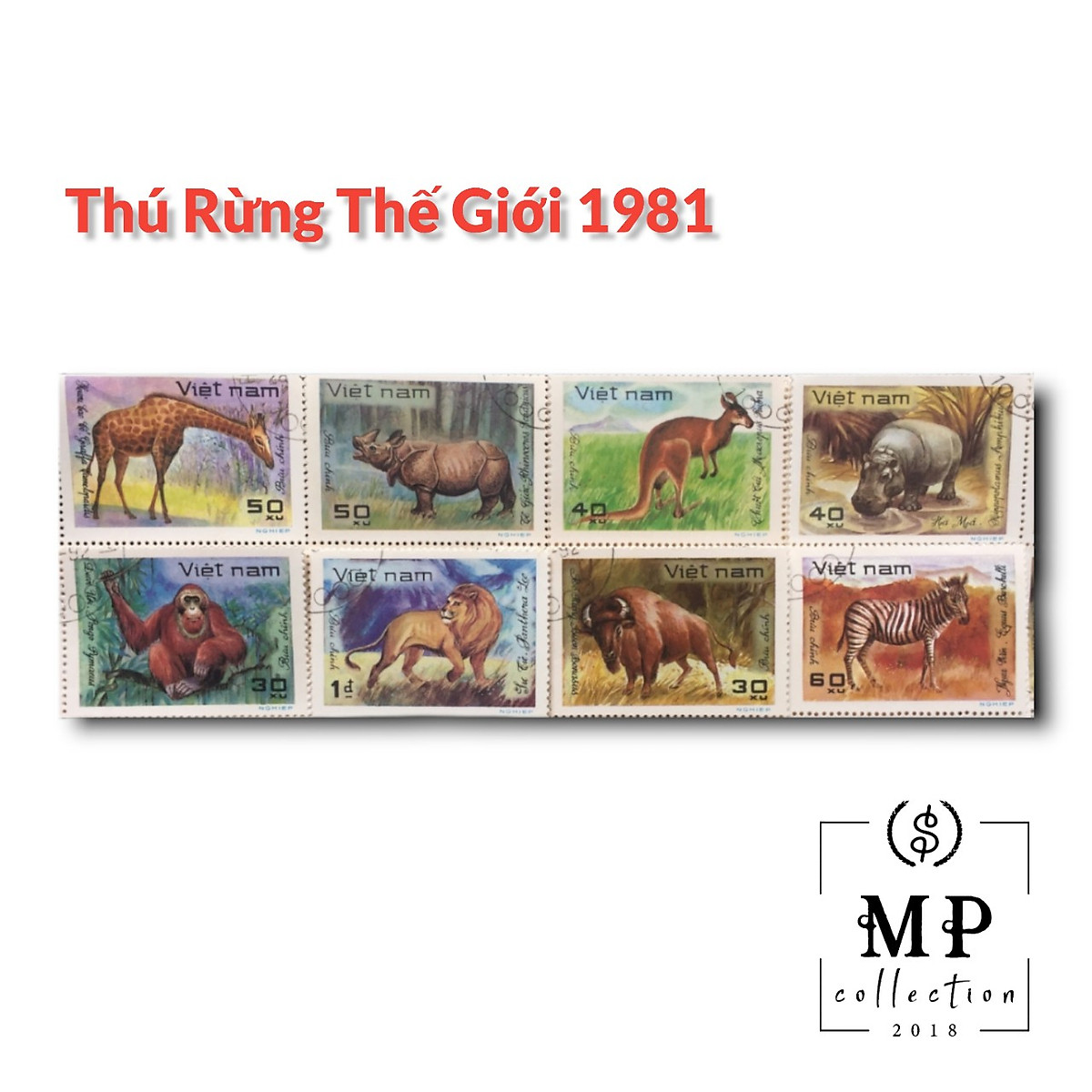 Tem sưu tầm CTO Việt Nam Thú rừng thế giới 1981 ( 8 tem ). - Sticker - Decal trang trí Tem sưu tầm CTO Việt Nam Thú rừng thế giới 1981 ( 8 tem ). - Sticker - Decal trang trí