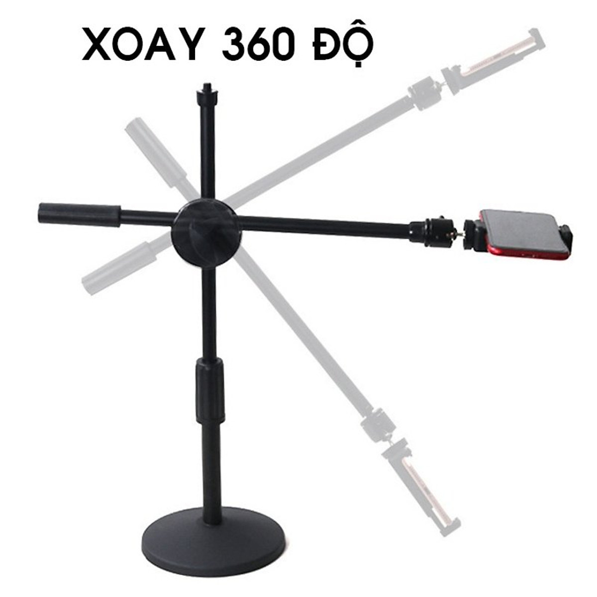 Giá đỡ điện thoại Topshot 90 độ quay video chụp ảnh từ trên xuống hỗ trợ review sản phẩm - Giao màu ngẫu nhiên - Hàng chính hãng