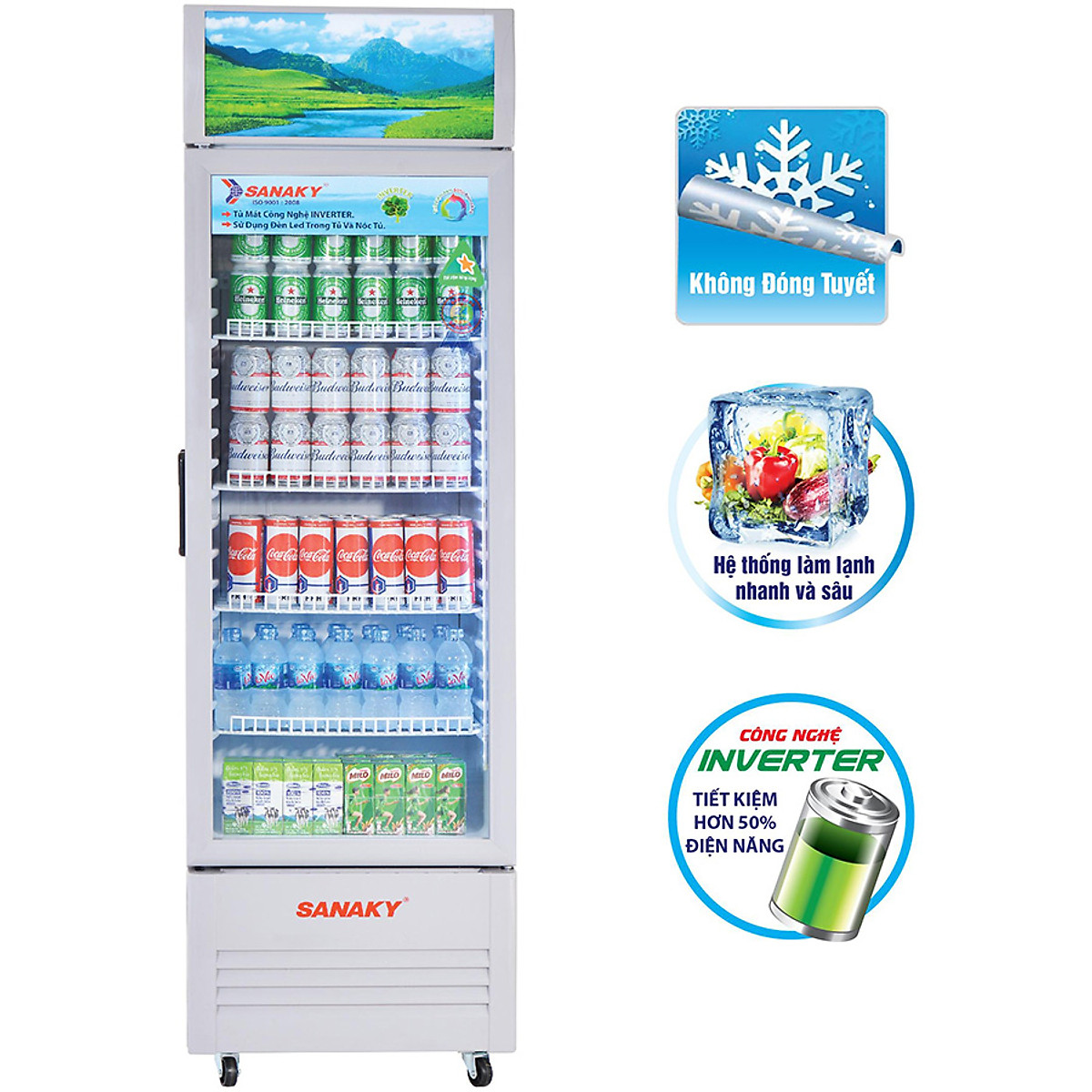 Tủ Mát Sanaky VH-308KL (240L) - Hàng Chính Hãng - Chỉ giao tại HCM