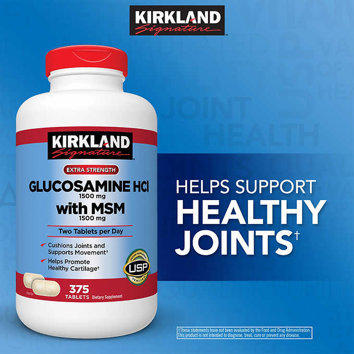 Glucosamine 1500mg Kirkland Signature Mỹ Giảm đau nhức xương khớp, tạo chất nhầy bôi trơn khớp, hỗ trợ vận động linh hoạt hiệu quả - OZ Slim Store