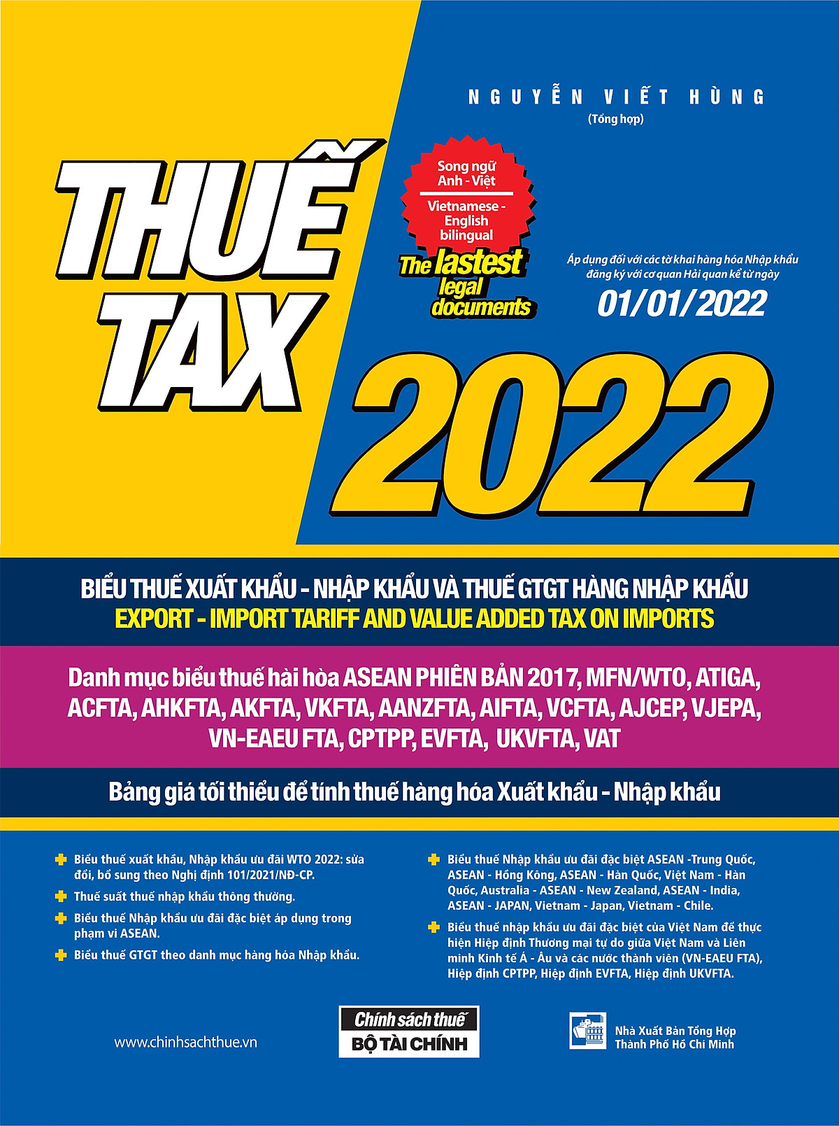 Thuế TAX 2022 - Biểu Thuế Xuất Khẩu - Nhập Khẩu Và Thuế GTGT Hàng Nhập Khẩu (Song Ngữ Anh - Việt)