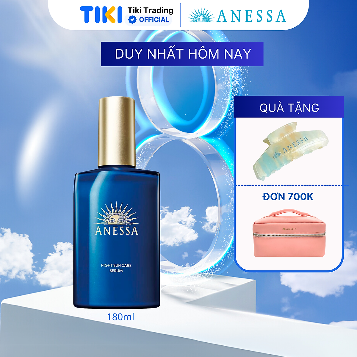 Serum dưỡng da và phục hồi da sau nắng Anessa Night Sun Care Serum 180ml