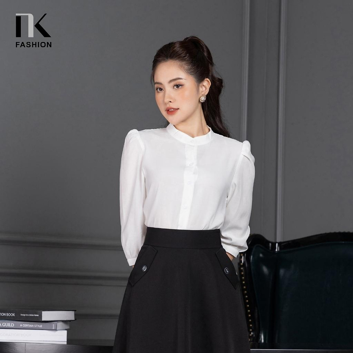Áo Sơ Mi Cổ Tàu Tay Bồng NK FASHION Thiết Kế Đơn Giản Trơn Màu Trẻ Trung , Chất Vải Nhập Hàn Cao Cấp Không Nhăn NKSM2205008 Áo Sơ Mi Cổ Tàu Tay Bồng Nk Fashion Thiết Kế Đơn Giản Trơn Màu Trẻ Trung , Chất Vải Nhập Hàn Cao Cấp Không Nhăn Nksm2205008