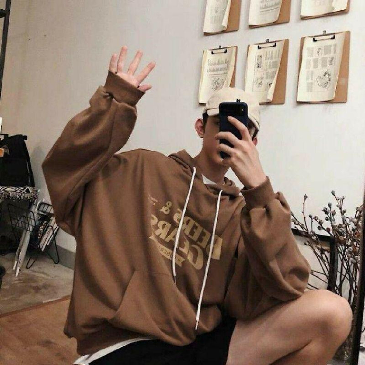 Áo Khoác Hoodie Chống Bụi Cho Nữ Cho Nam Có 3 Màu, Nỉ unisex In Hình form rộng