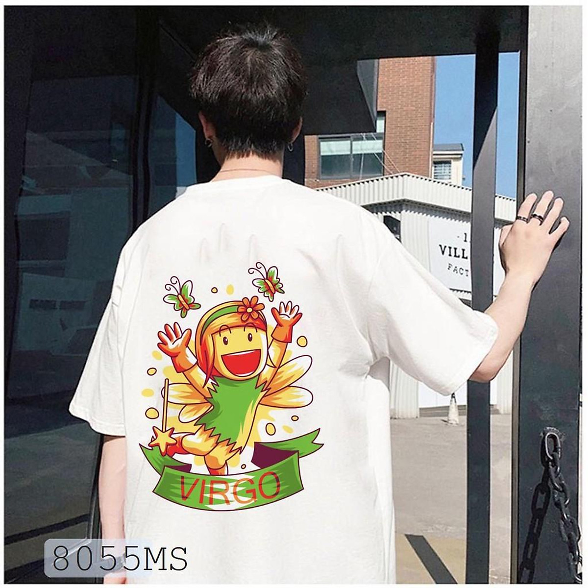 ÁO THUN UNISEX XỬ NỮ VIRGO 12 CUNG HOÀNG ĐẠO AOMI 8055MS TAY NGẮN TAY LỠ Áo Thun Unisex Xử Nữ Virgo 12 Cung Hoàng Đạo Aomi 8055Ms Tay Ngắn Tay Lỡ
