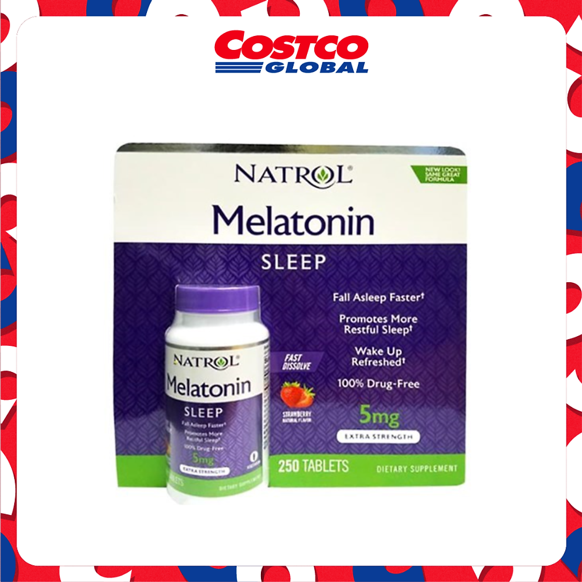 Viên Ngậm Hỗ Trợ Ngủ Ngon Natrol Melatonin Sleep 250 Viên 5mg - Mỹ