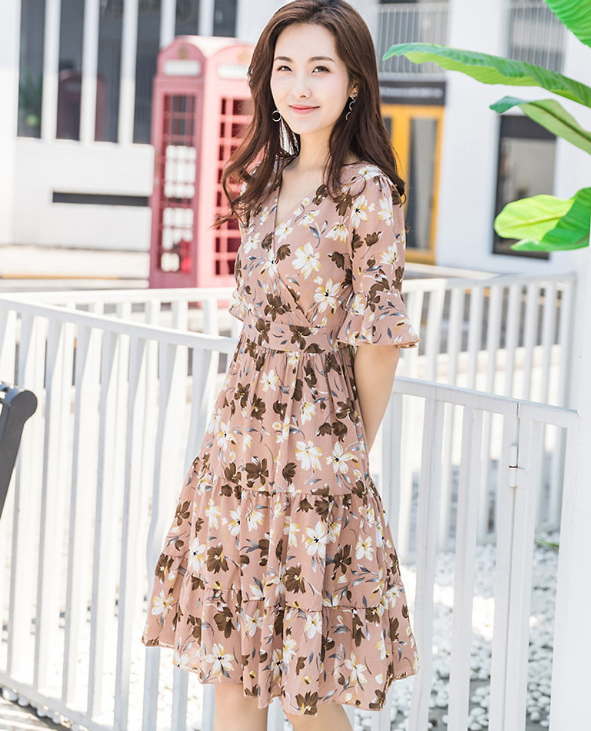 Đầm Hoa Tay Lỡ Xinh Xắn DN064 MayHomes