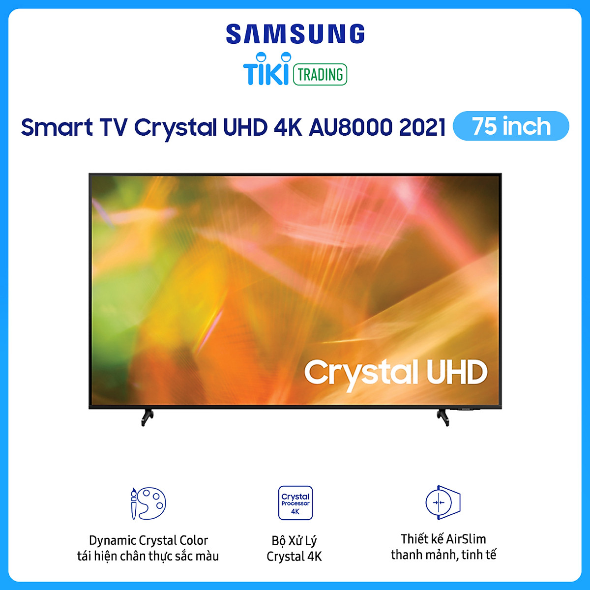 Smart Tivi Crystal Samsung 4K 75 inch UA75AU8000