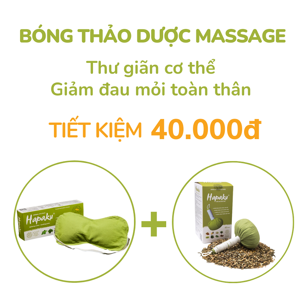Túi chườm nóng thảo dược giảm đau nhức mỏi mắt dùng lò vi sóng - Hapaku