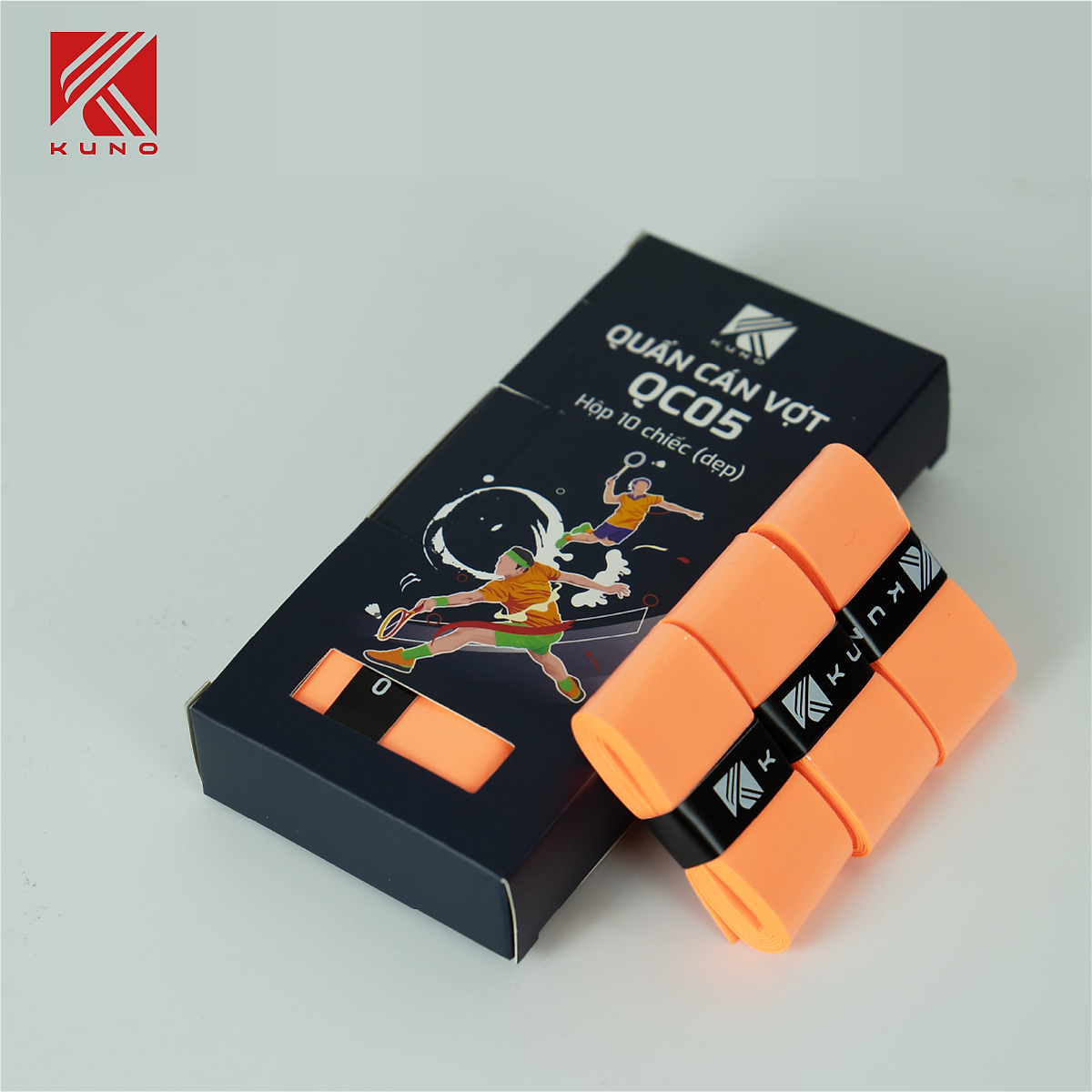 Quấn Cán Vợt Cầu Lông Kuno, Dày, Êm Tay, Chống Trơn, Chuyên Dùng Cho Vợt
