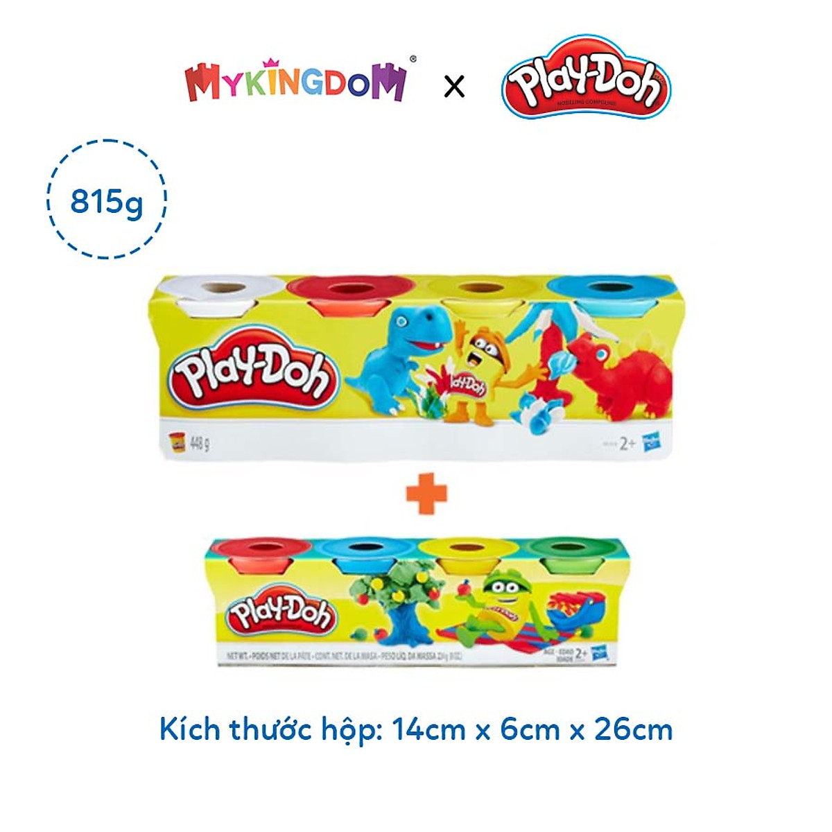 Đồ Chơi PLAYDOH Combo Bột Nặn 4 Màu Và Bột Nặn 4 Màu Mini CBB5517-23241-33 - Giao hàng ngẫu nhiên